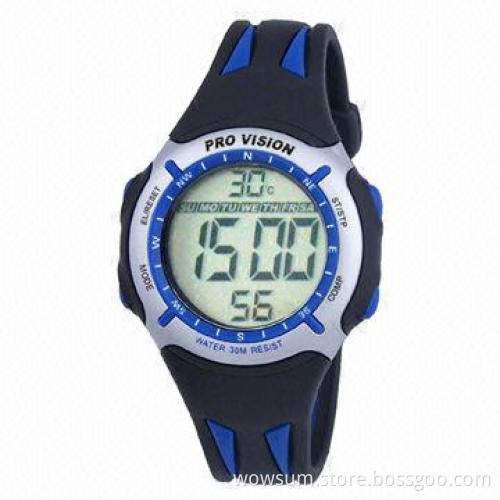 Multifunction sports watch with thermometer, passed RoHS and CE certificates